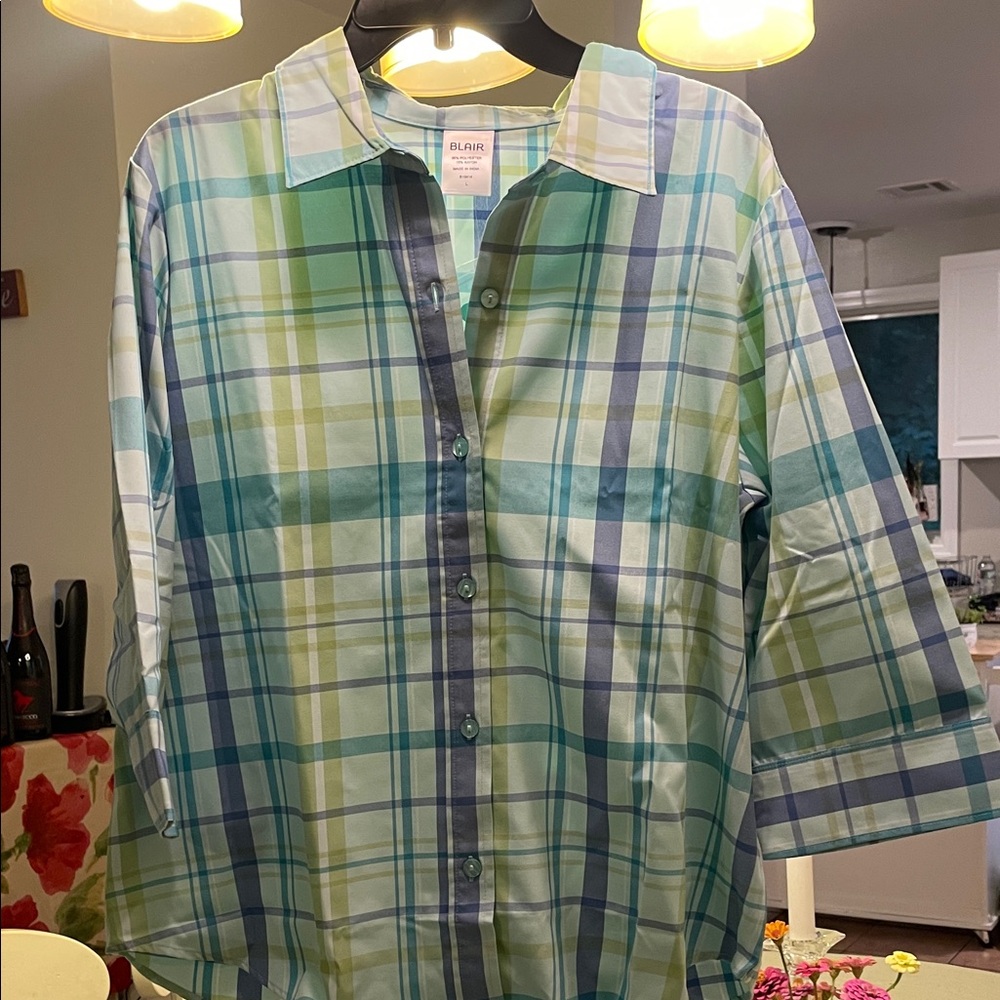 Blair Green and Blue Plaid Shirt